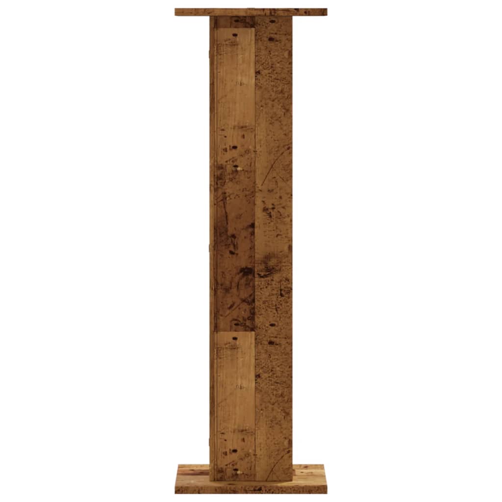 Høyttalerstativ 2 stk gammelt tre 30x30x95 cm konstruert tre