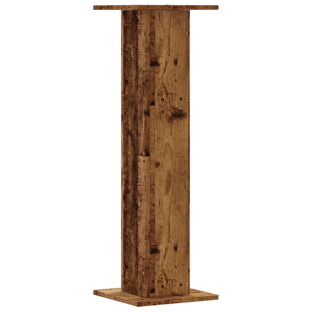 Høyttalerstativ 2 stk gammelt tre 30x30x95 cm konstruert tre