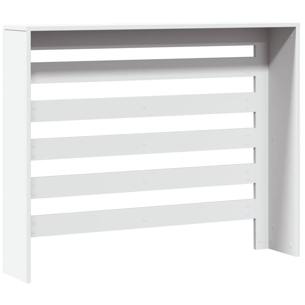 Radiatordeksel hvit 104x20x82 cm konstruert tre
