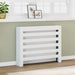 Radiatordeksel hvit 104x20x82 cm konstruert tre