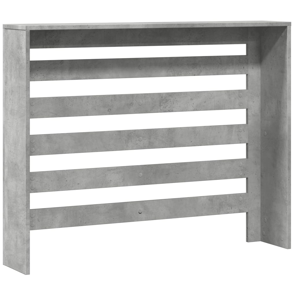 Radiatordeksel betonggrå 104x20x82 cm konstruert tre