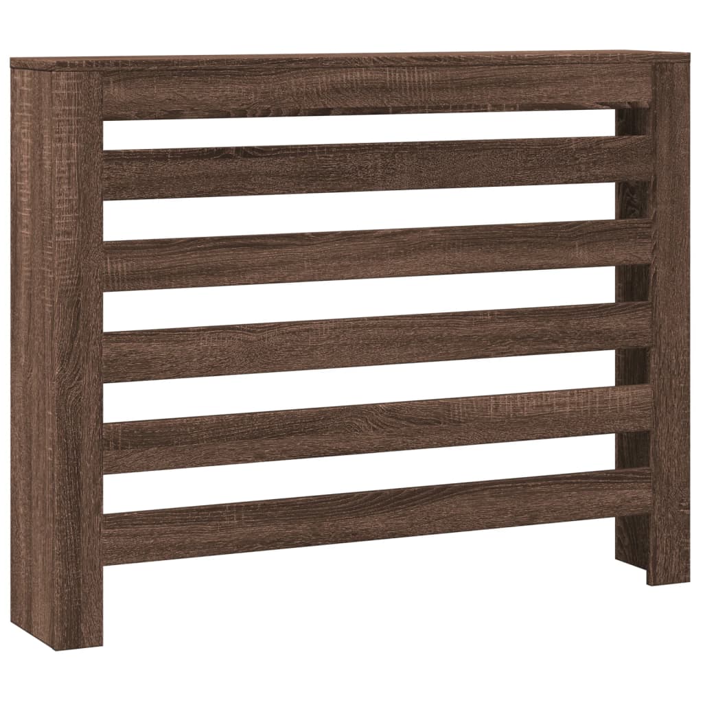Radiatordeksel brun eik 104x20x82 cm konstruert tre