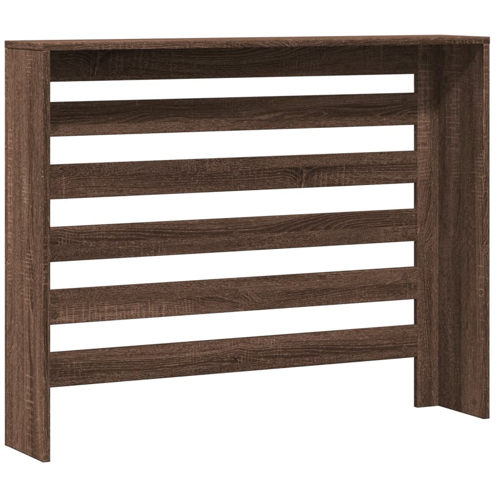Radiatordeksel brun eik 104x20x82 cm konstruert tre