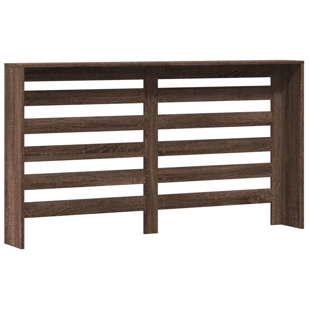 Radiatordeksel brun eik 149x20x82 cm konstruert tre