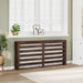 Radiatordeksel brun eik 175x20x82 cm konstruert tre
