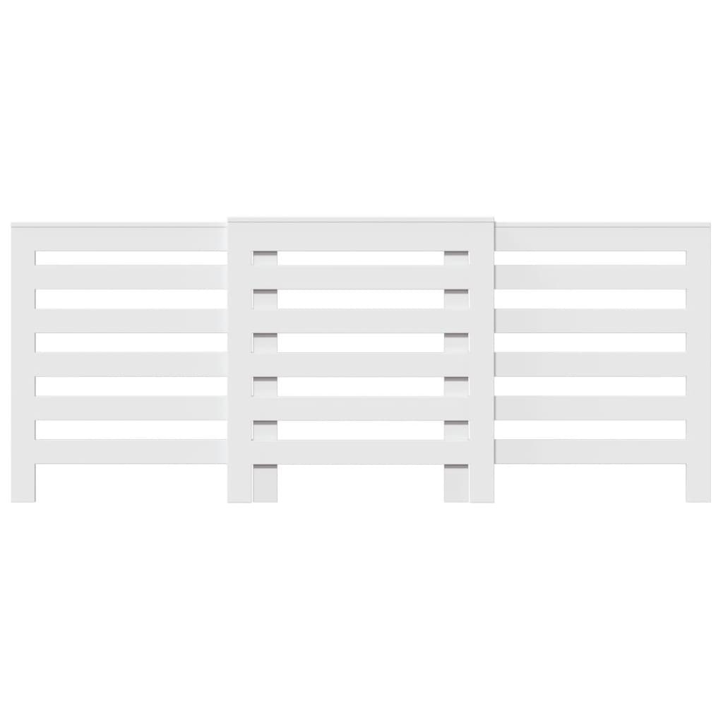 Radiatordeksel hvit 205x21,5x83,5 cm konstruert tre