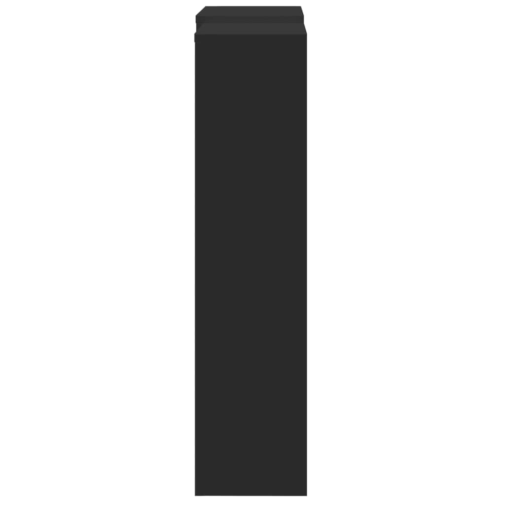 Radiatordeksel svart 205x21,5x83,5 cm konstruert tre