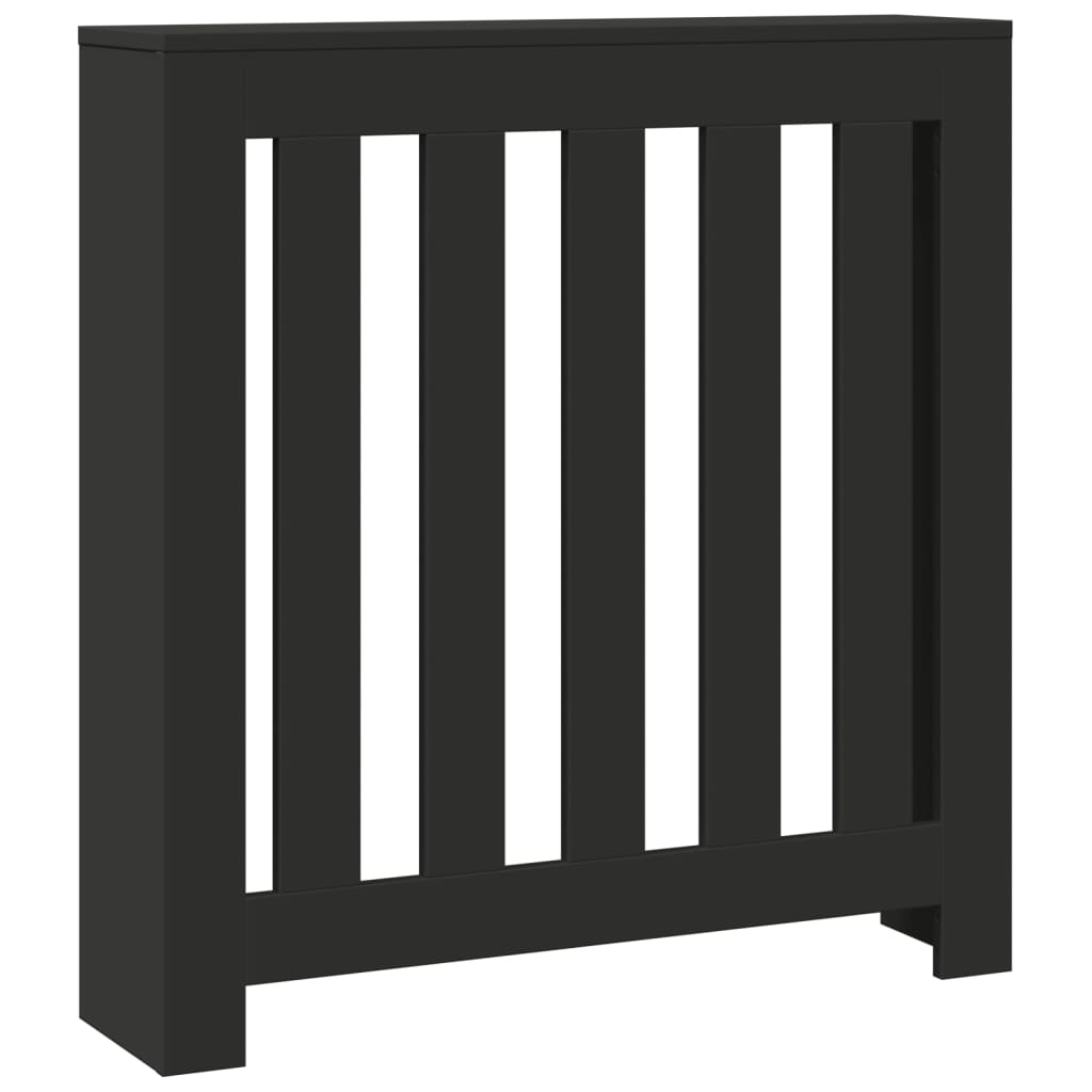 Radiatordeksel svart 78x20x82 cm konstruert tre