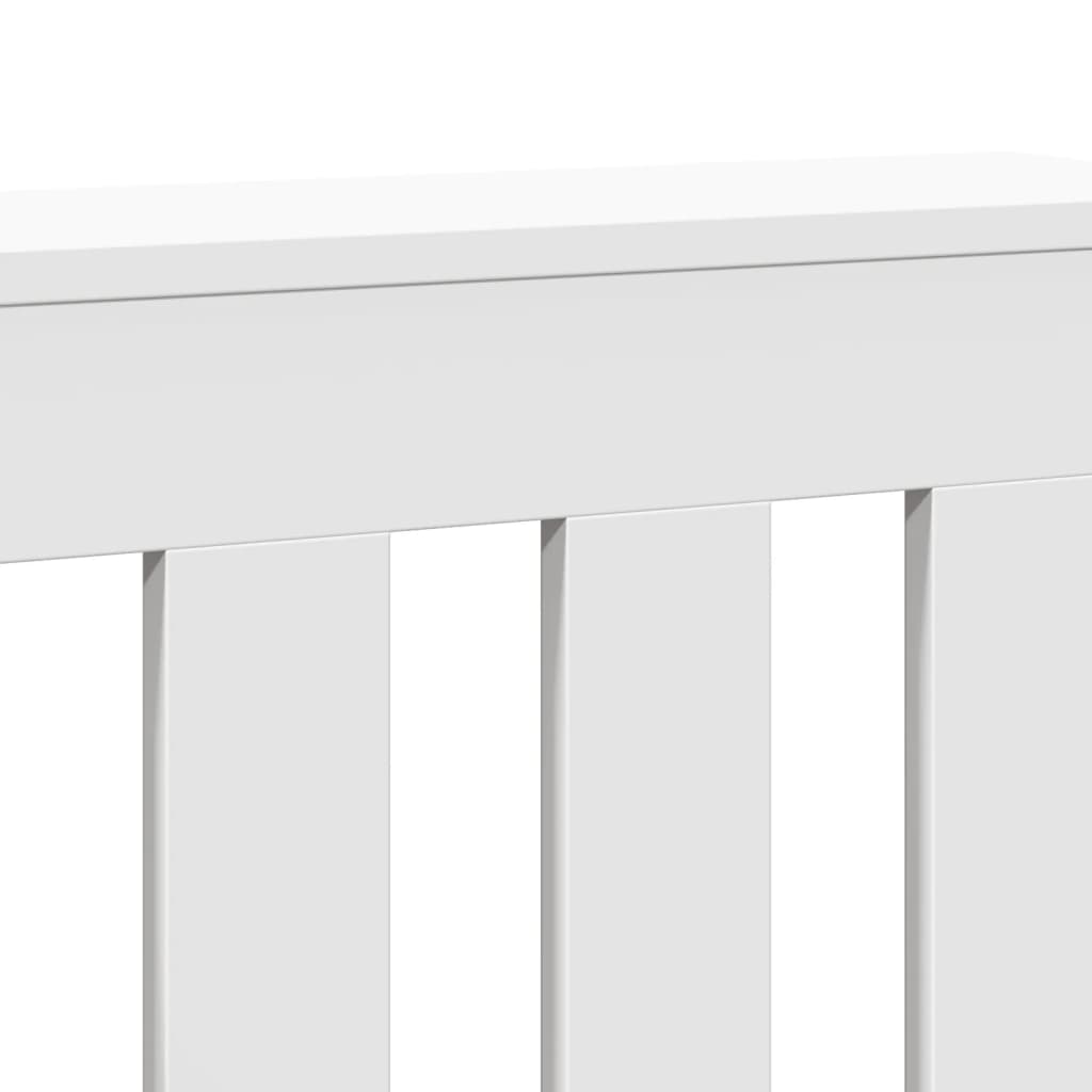 Radiatordeksel hvit 104x20x82 cm konstruert tre