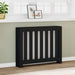Radiatordeksel svart 104x20x82 cm konstruert tre