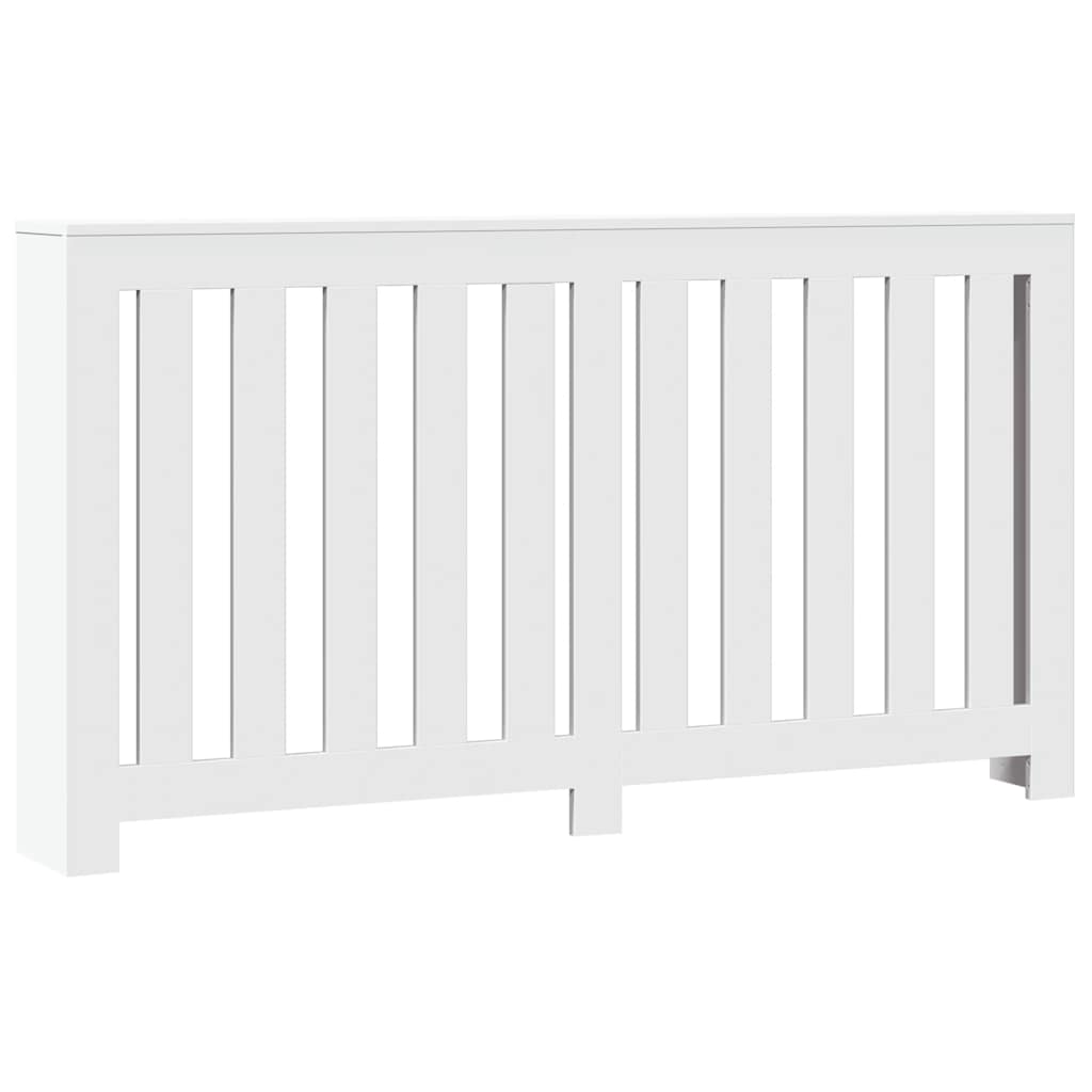 Radiatordeksel hvit 149x20x82 cm konstruert tre