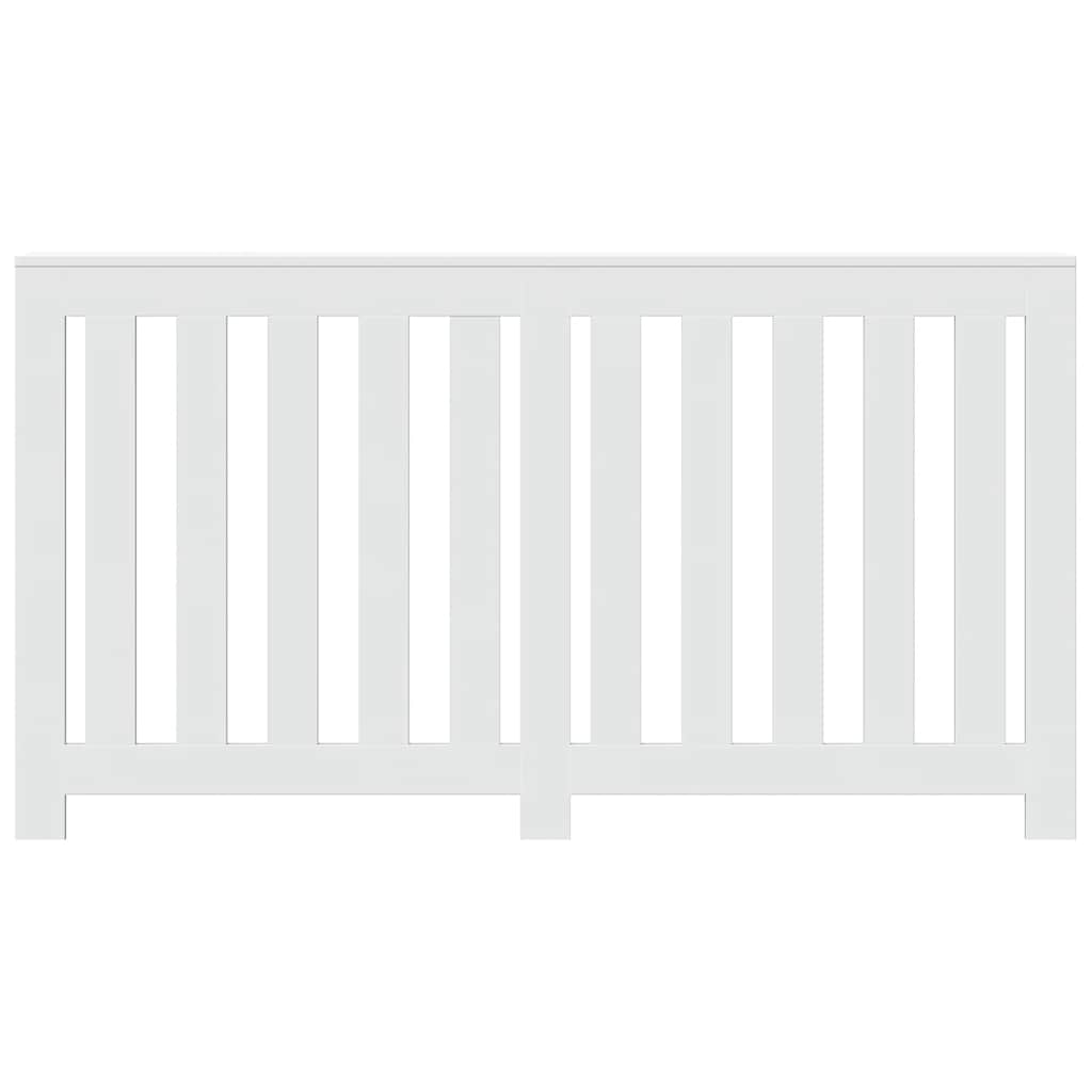 Radiatordeksel hvit 149x20x82 cm konstruert tre