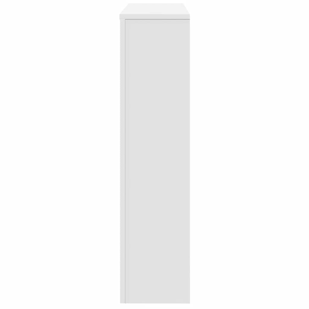 Radiatordeksel hvit 149x20x82 cm konstruert tre