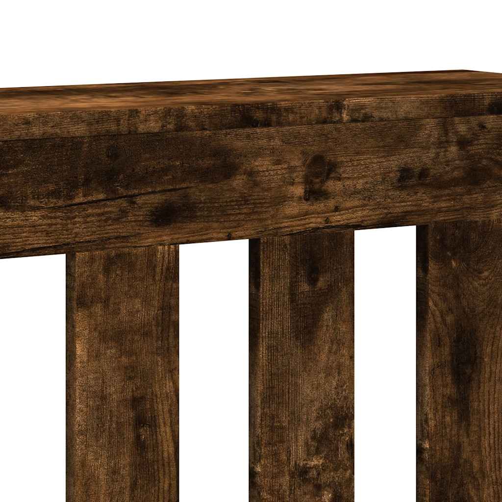 Radiatordeksel røkt eik 149x20x82 cm konstruert tre