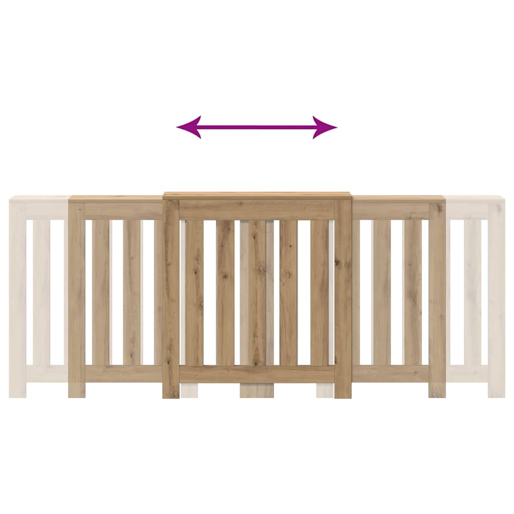 Radiatordeksel artisanal eik 205x21,5x83,5 cm konstruert tre