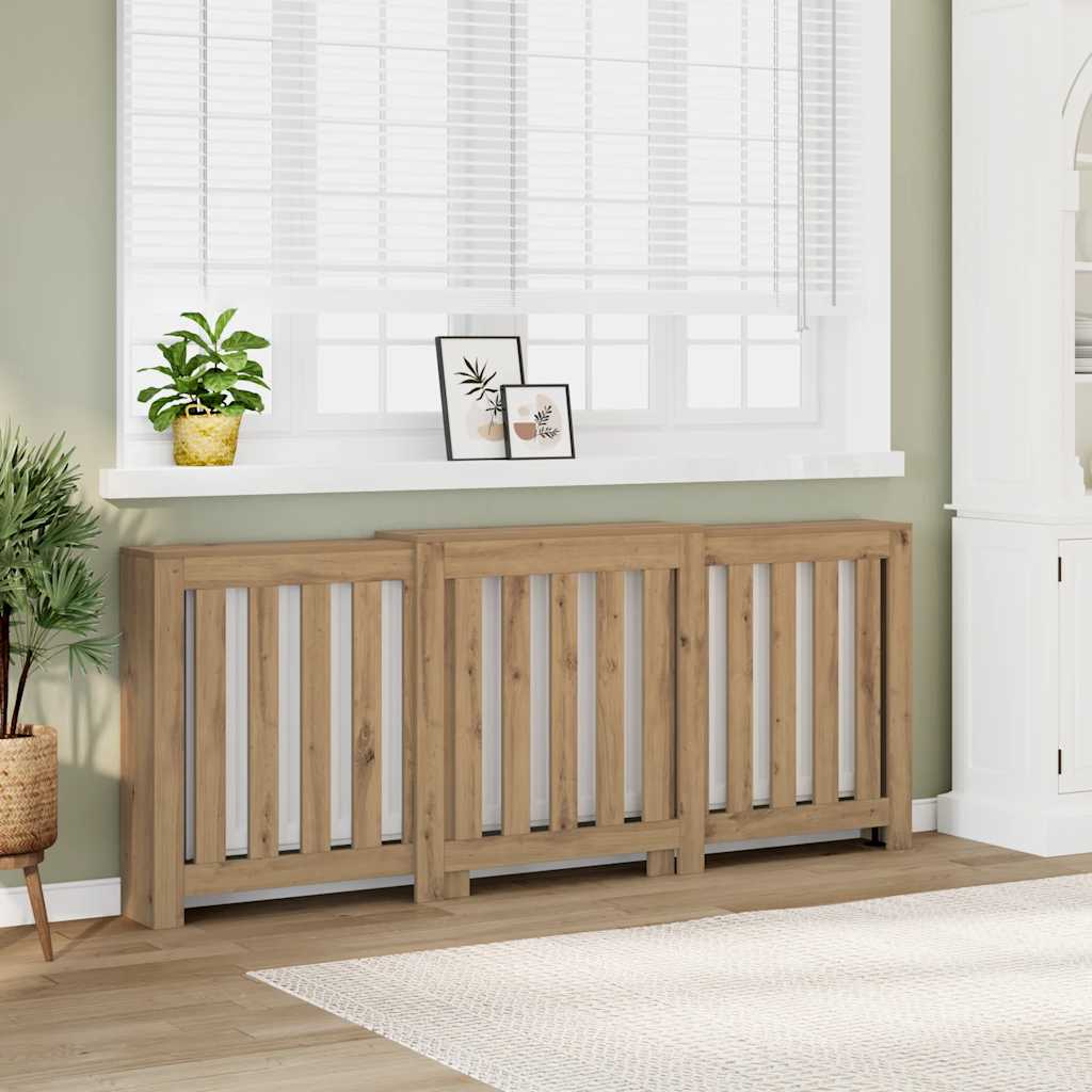 Radiatordeksel artisanal eik 205x21,5x83,5 cm konstruert tre