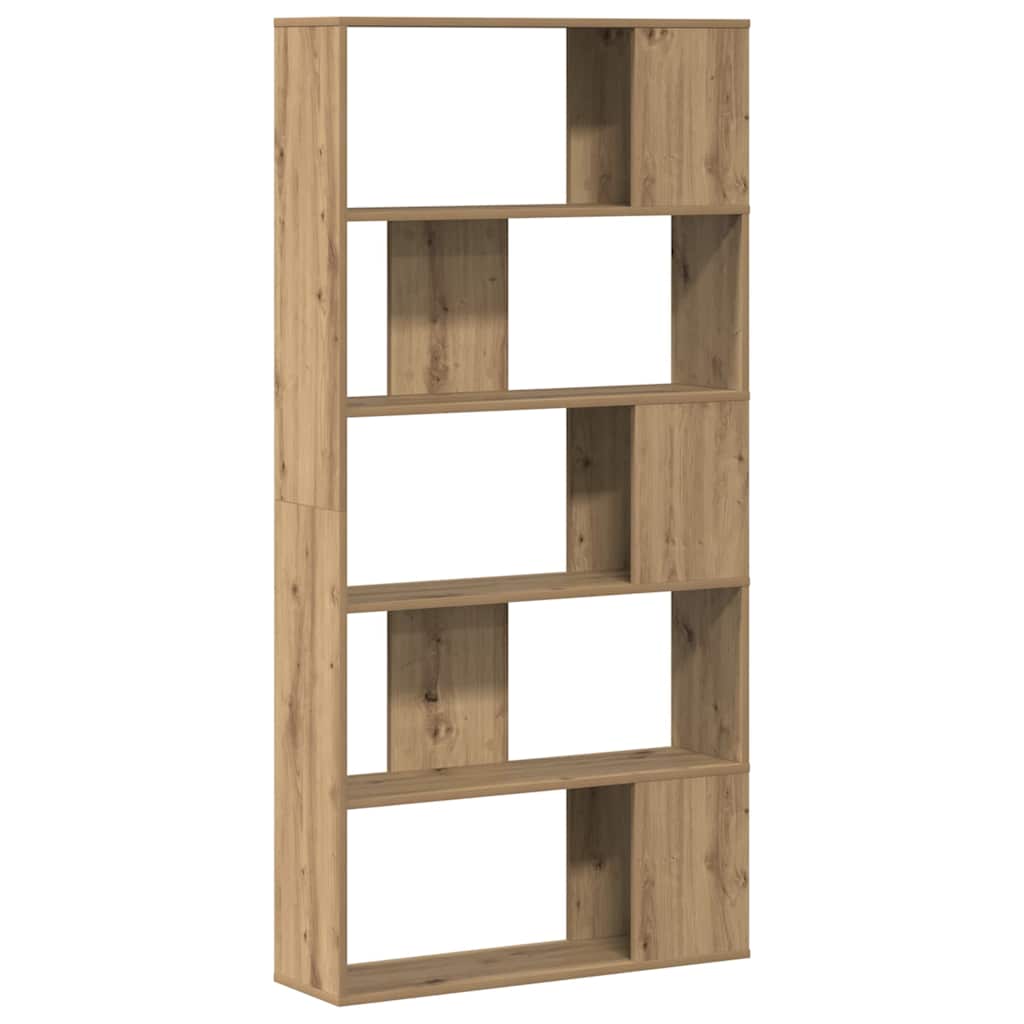 Bokhylle 5 lag artisan eik 80,5x23,5x162,5 cm konstruert tre