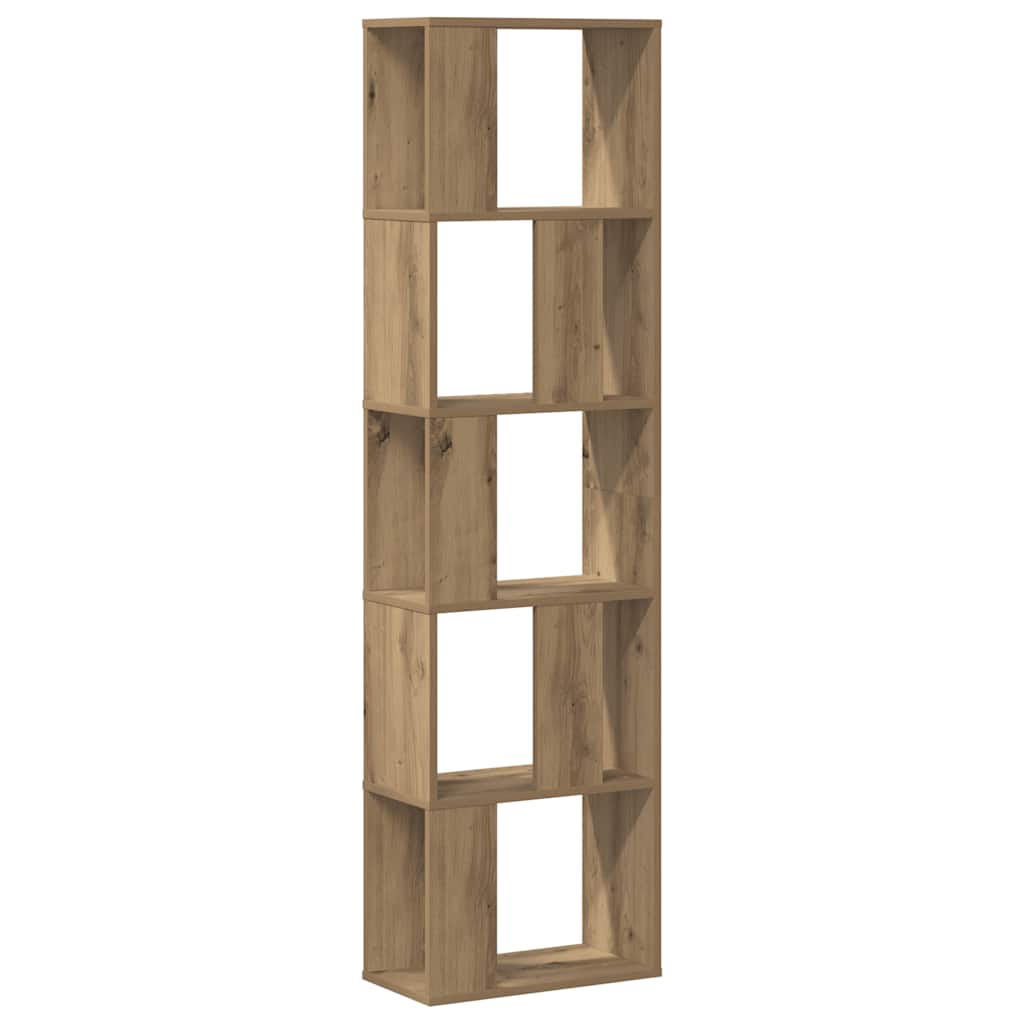Bokhylle 5 etasjer artisan eik 45x23,5x162,5 cm konstruert tre