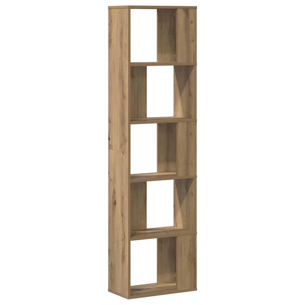 Bokhylle 5 etasjer artisan eik 45x23,5x162,5 cm konstruert tre