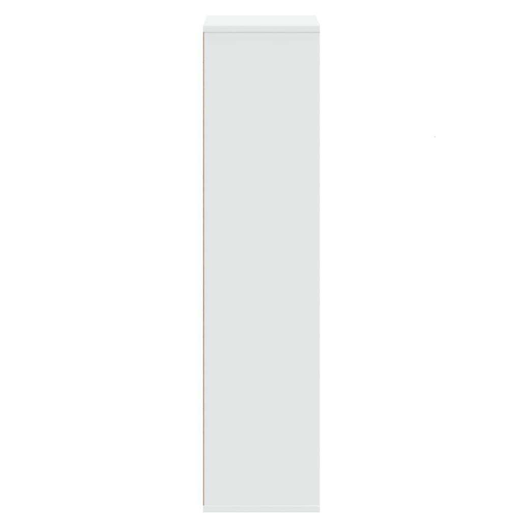Bokhylle hvit 50x25x105 cm konstruert tre