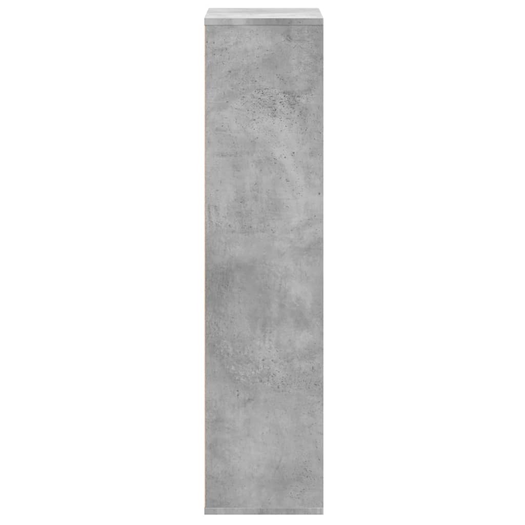 Bokhylle betonggrå 50x25x105 cm konstruert tre