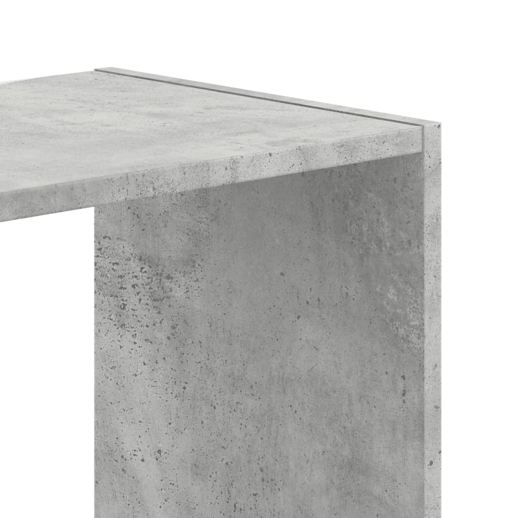 Bokhylle betonggrå 102x32x102 cm konstruert tre