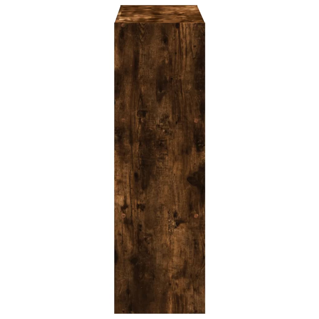 Bokhylle røkt eik 102x32x102 cm konstruert tre