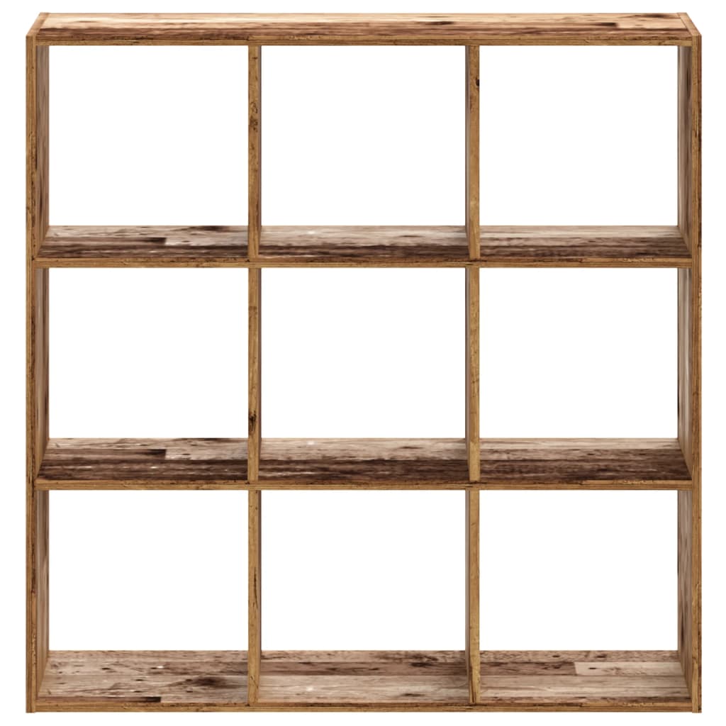 Bokhylle gammelt tre 102x32x102 cm konstruert tre