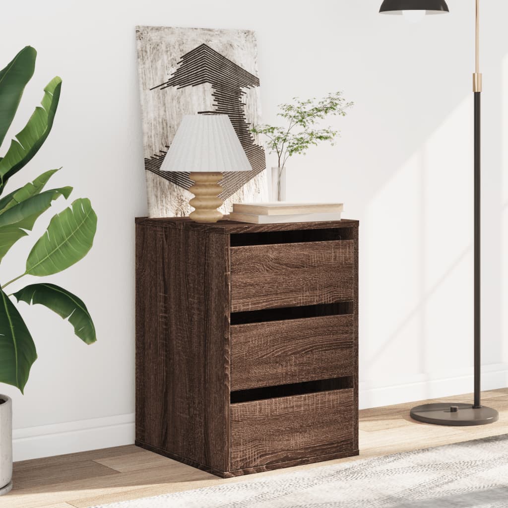 Kommode brun eik 40x41x58 cm konstruert tre