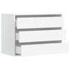 Kommode hvit 80x41x58 cm konstruert tre