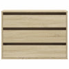 Kommode sonoma eik 80x41x58 cm konstruert tre