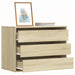 Kommode sonoma eik 80x41x58 cm konstruert tre