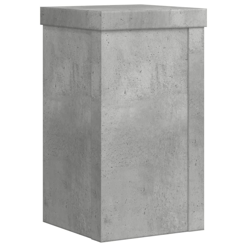 Plantestativer 2 stk betonggrå 10x10x18 cm konstruert tre