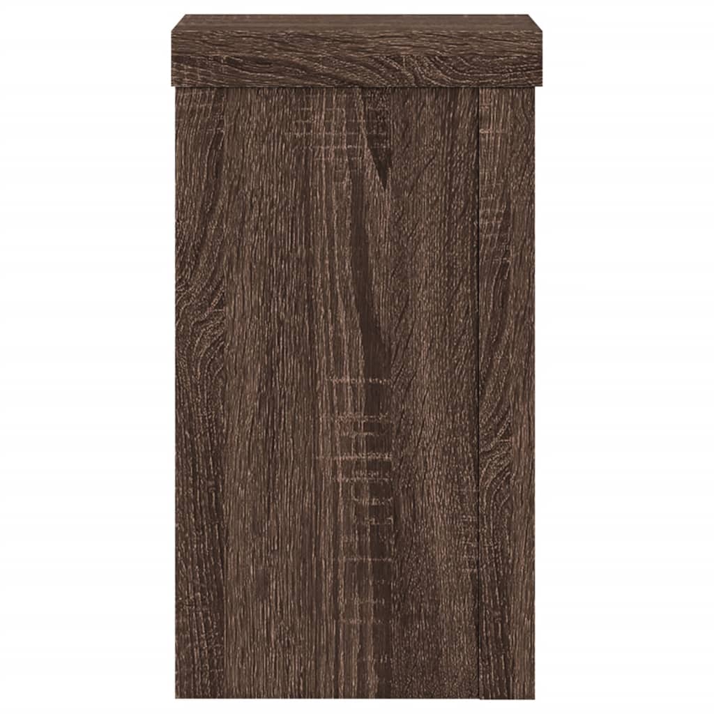 Plantestativer 2 stk brun eik 10x10x18 cm konstruert tre