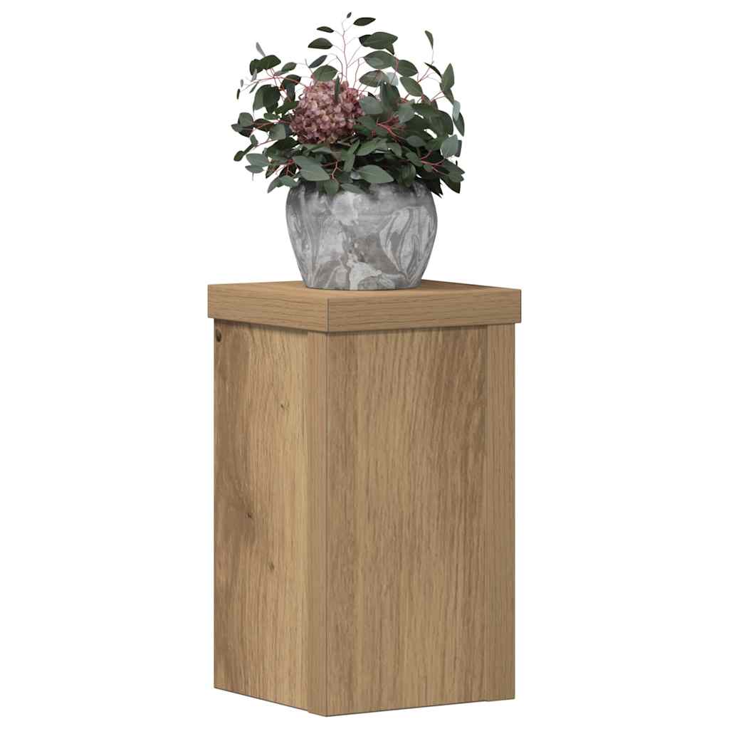 Plantestativer 2 stk artisan eik 10x10x18 cm konstruert tre
