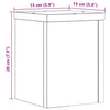 Plantestativer 2 stk hvit 15x15x20 cm konstruert tre
