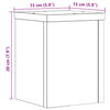 Plantestativer 2 stk sonoma eik 15x15x20 cm konstruert tre