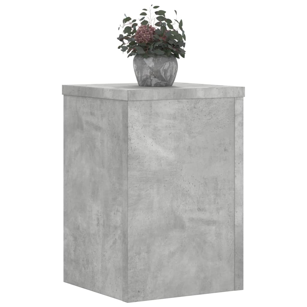 Plantestativer 2 stk betonggrå 20x20x30 cm konstruert tre