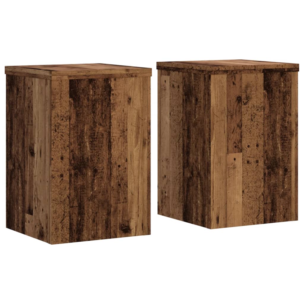 Plantestativer 2 stk gammelt tre 20x20x30 cm konstruert tre