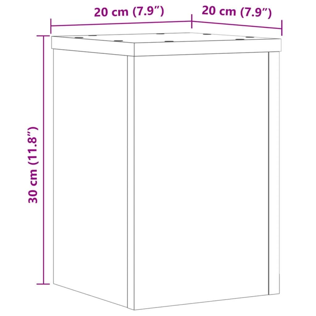 Plantestativer 2 stk artisan eik 20x20x30 cm konstruert tre