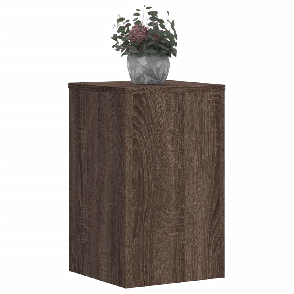 Plantestativer 2 stk brun eik 30x30x50 cm konstruert tre