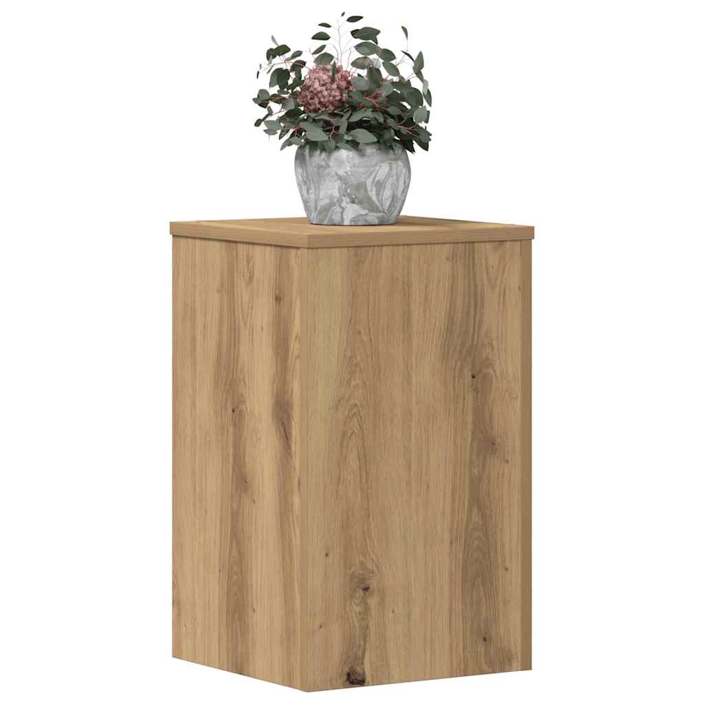 Plantestativer 2 stk artisan eik 30x30x50 cm konstruert tre