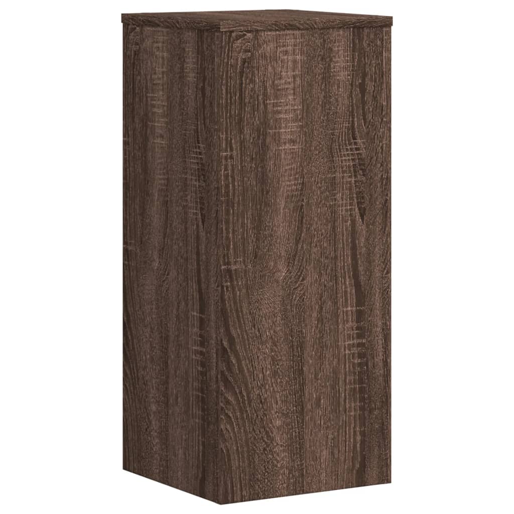 Plantestativer 2 stk brun eik 30x30x70 cm konstruert tre