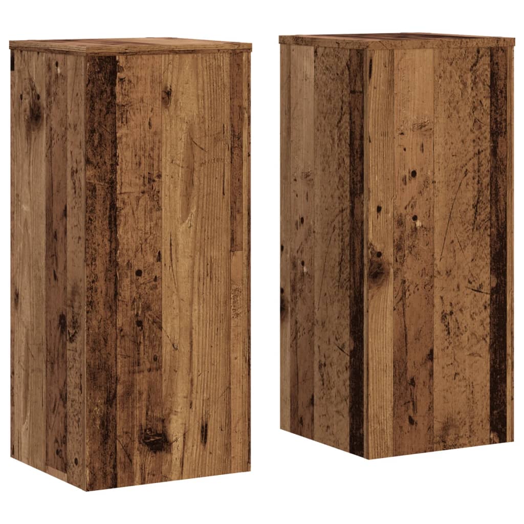 Plantestativer 2 stk gammelt tre 30x30x70 cm konstruert tre