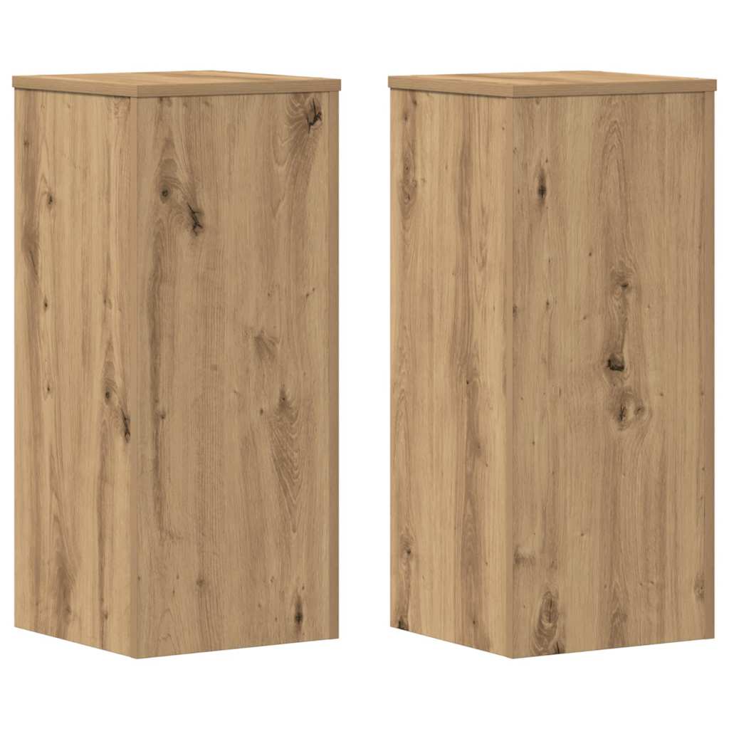Plantestativer 2 stk artisan eik 30x30x70 cm konstruert tre