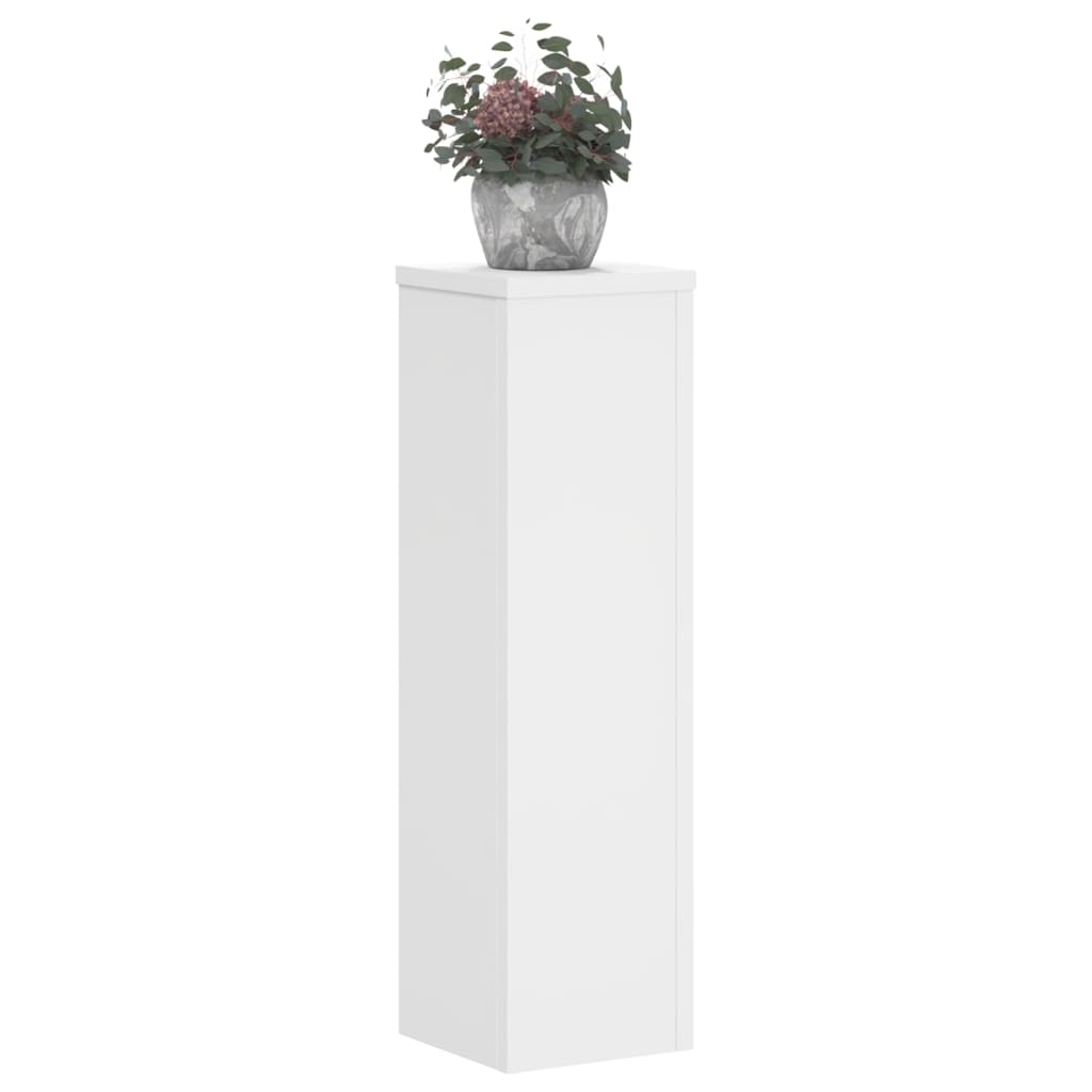 Plantestativer 2 stk hvit 17x17x60 cm konstruert tre