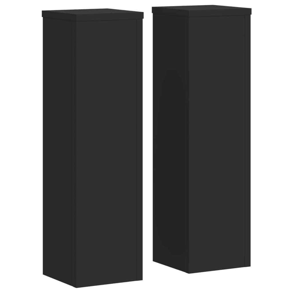 Plantestativer 2 stk svart 17x17x60 cm konstruert tre