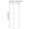 Plantestativer 2 stk gammelt tre 17x17x60 cm konstruert tre