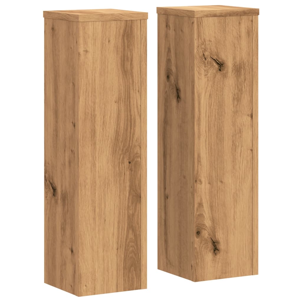 Plantestativer 2 stk artisan eik 17x17x60 cm konstruert tre