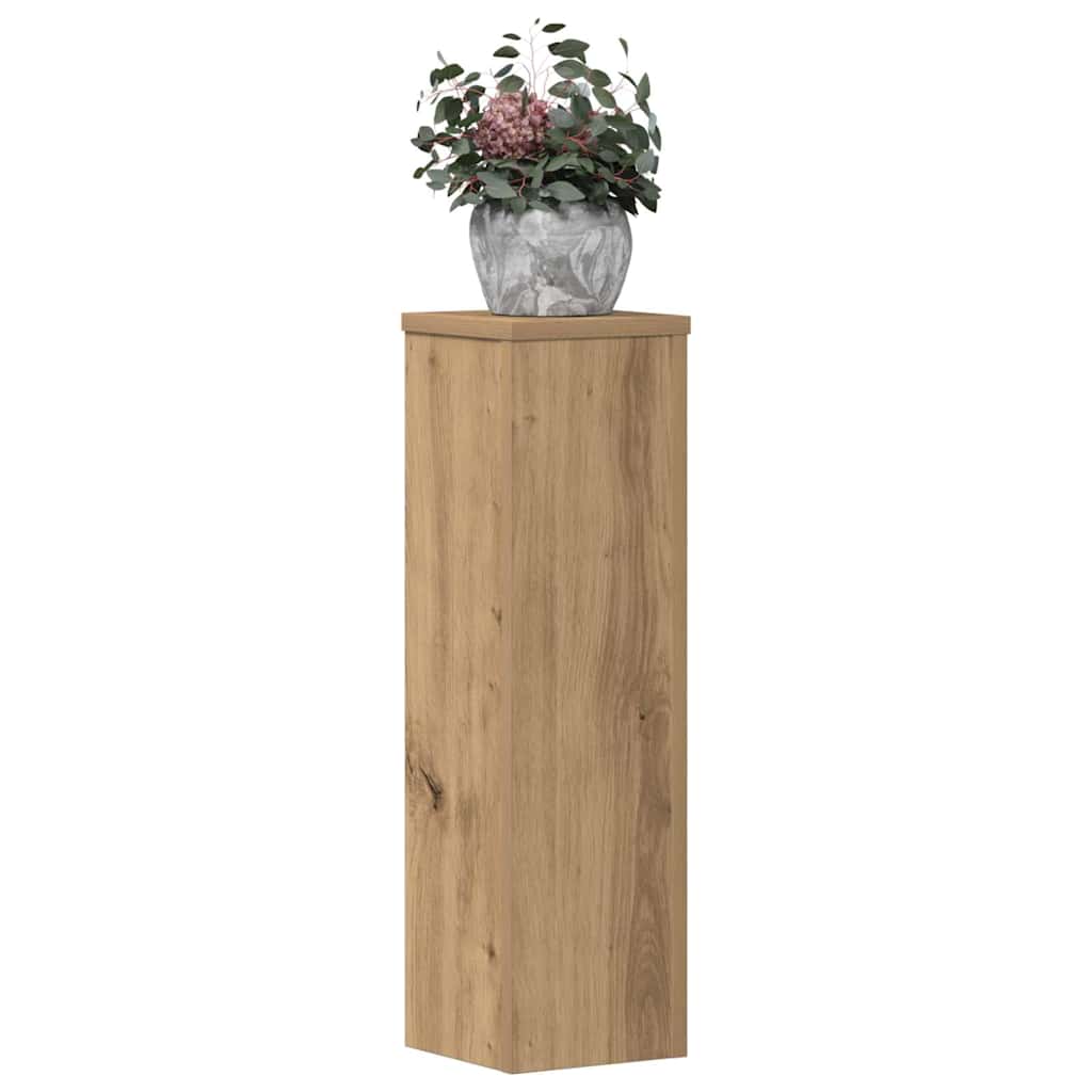 Plantestativer 2 stk artisan eik 17x17x60 cm konstruert tre